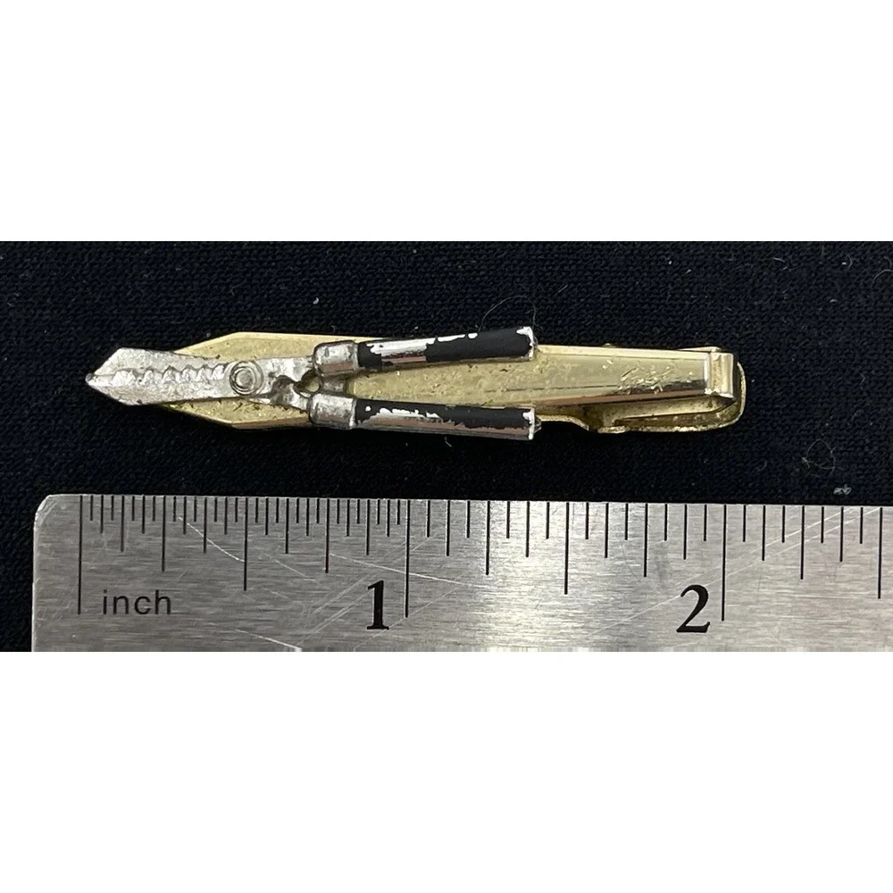 Vintage Craftsman Hedge Trimmer Tie Bar Clip Carpenter Tool Makes Chrome